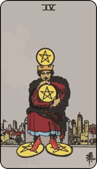 Bốn Tiền — Four of Pentacles
