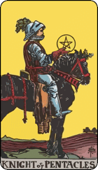 Hiệp Sĩ Tiền — Knight of Pentacles