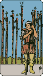 Chín Gậy — Nine of Wands