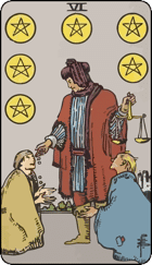 Sáu Tiền — Six of Pentacles