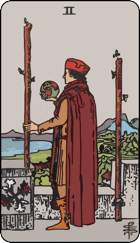 Hai Gậy — Two of Wands